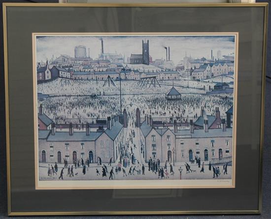 § Lawrence Stephen Lowry (1887-1976) Britain at Play, 17.5 x 23.5in.